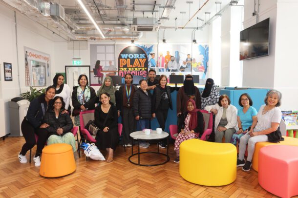 Members of a Third Age Project Exercise group enjoy socialising after a class